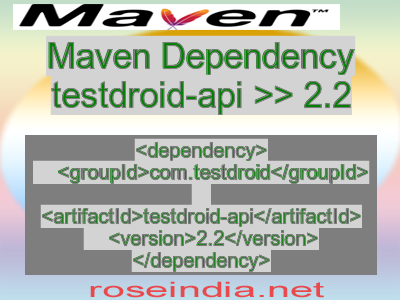 Maven dependency of testdroid-api version 2.2
