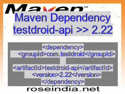 Maven dependency of testdroid-api version 2.22