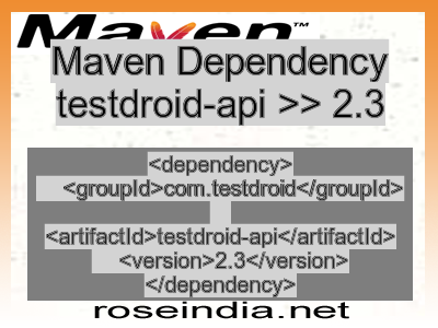 Maven dependency of testdroid-api version 2.3