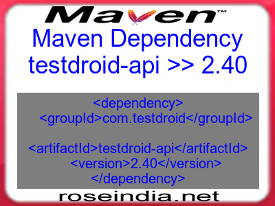 Maven dependency of testdroid-api version 2.40