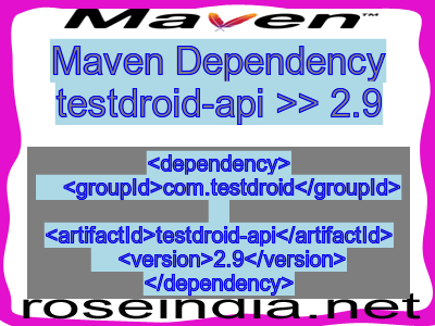 Maven dependency of testdroid-api version 2.9