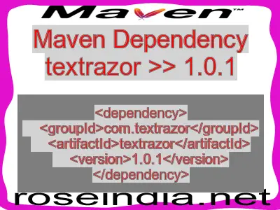 Maven dependency of textrazor version 1.0.1