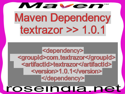 Maven dependency of textrazor version 1.0.1