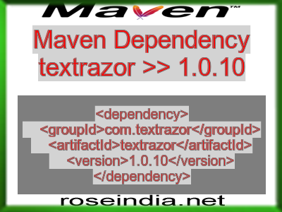 Maven dependency of textrazor version 1.0.10