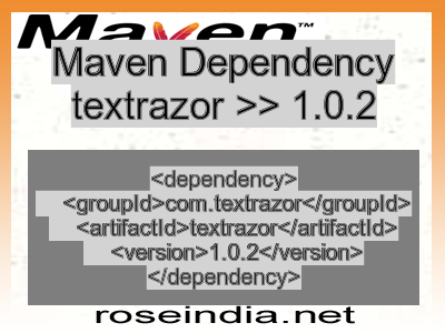 Maven dependency of textrazor version 1.0.2