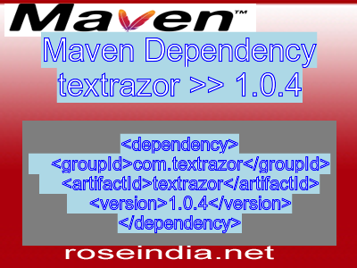 Maven dependency of textrazor version 1.0.4