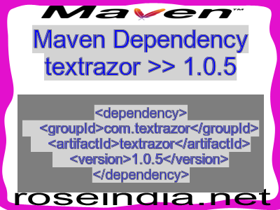 Maven dependency of textrazor version 1.0.5