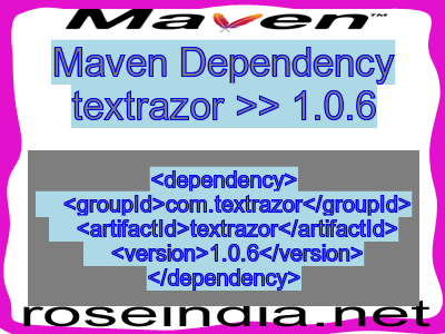 Maven dependency of textrazor version 1.0.6