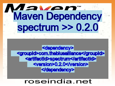 Maven dependency of spectrum version 0.2.0