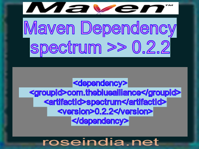 Maven dependency of spectrum version 0.2.2