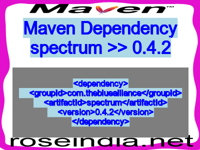Maven dependency of spectrum version 0.4.2