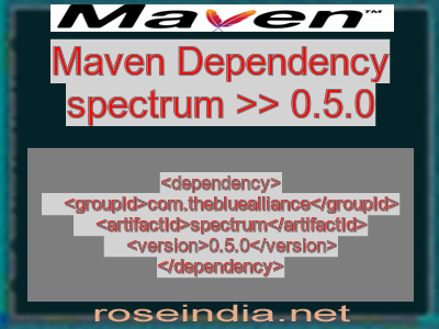 Maven dependency of spectrum version 0.5.0
