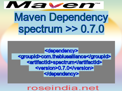 Maven dependency of spectrum version 0.7.0