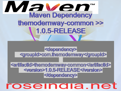 Maven dependency of themodernway-common version 1.0.5-RELEASE