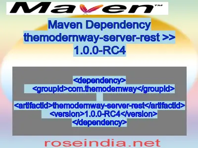 Maven dependency of themodernway-server-rest version 1.0.0-RC4