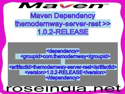 Maven dependency of themodernway-server-rest version 1.0.2-RELEASE