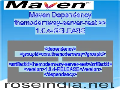 Maven dependency of themodernway-server-rest version 1.0.4-RELEASE