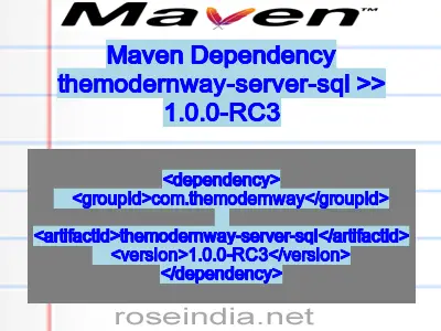 Maven dependency of themodernway-server-sql version 1.0.0-RC3