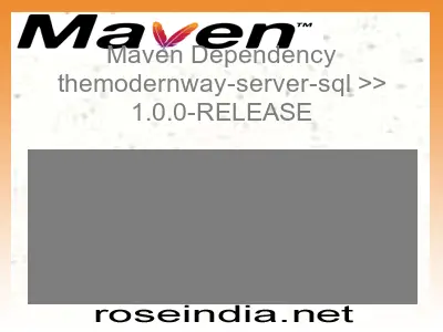 Maven dependency of themodernway-server-sql version 1.0.0-RELEASE
