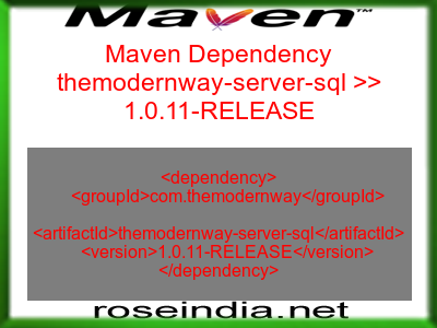Maven dependency of themodernway-server-sql version 1.0.11-RELEASE