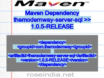 Maven dependency of themodernway-server-sql version 1.0.5-RELEASE