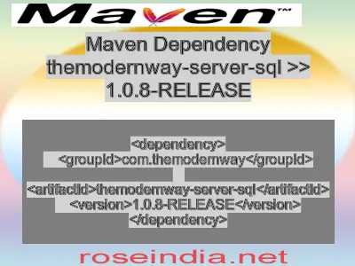 Maven dependency of themodernway-server-sql version 1.0.8-RELEASE