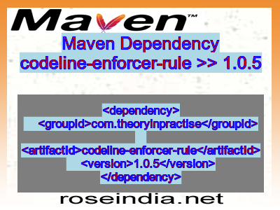 Maven dependency of codeline-enforcer-rule version 1.0.5