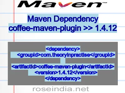 Maven dependency of coffee-maven-plugin version 1.4.12