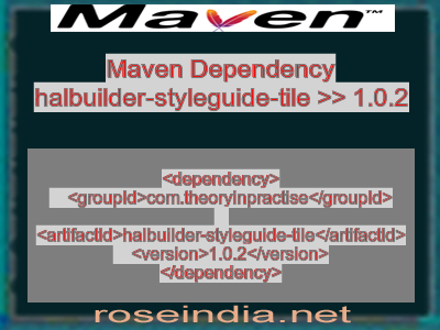 Maven dependency of halbuilder-styleguide-tile version 1.0.2