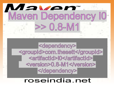 Maven dependency of l0 version 0.8-M1
