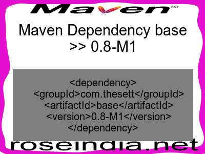 Maven dependency of base version 0.8-M1