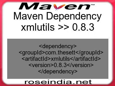 Maven dependency of xmlutils version 0.8.3