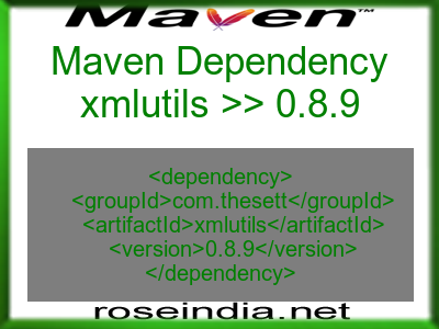 Maven dependency of xmlutils version 0.8.9