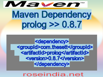 Maven dependency of prolog version 0.8.7