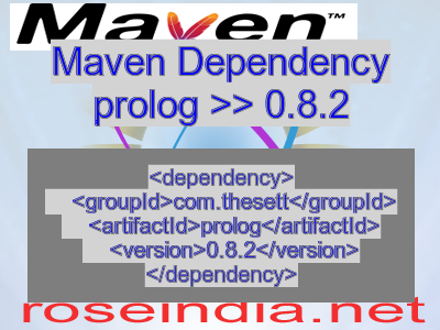 Maven dependency of prolog version 0.8.2