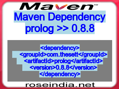 Maven dependency of prolog version 0.8.8