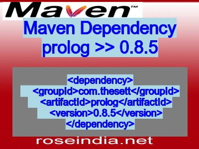 Maven dependency of prolog version 0.8.5