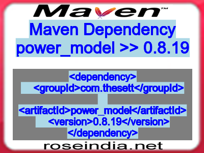 Maven dependency of power_model version 0.8.19