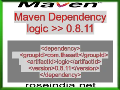 Maven dependency of logic version 0.8.11