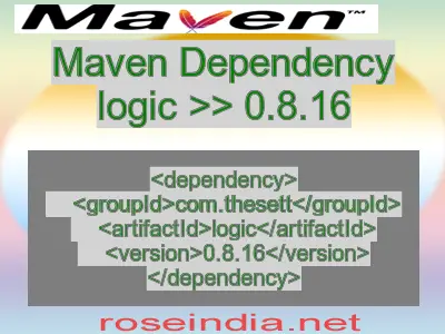 Maven dependency of logic version 0.8.16
