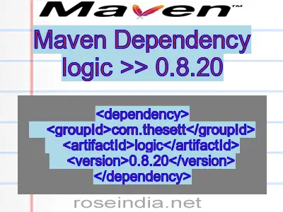 Maven dependency of logic version 0.8.20