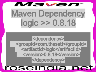 Maven dependency of logic version 0.8.18