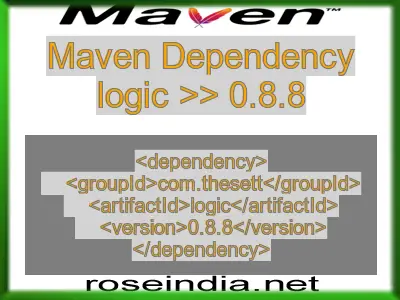 Maven dependency of logic version 0.8.8