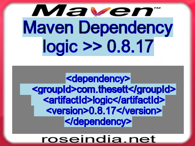 Maven dependency of logic version 0.8.17