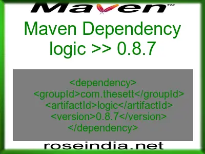 Maven dependency of logic version 0.8.7