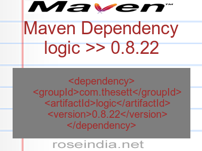 Maven dependency of logic version 0.8.22