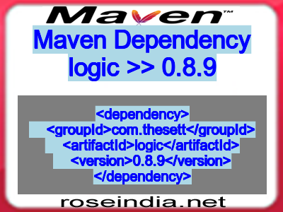 Maven dependency of logic version 0.8.9