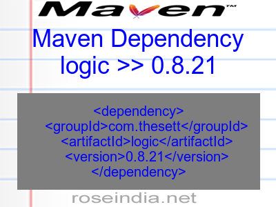 Maven dependency of logic version 0.8.21