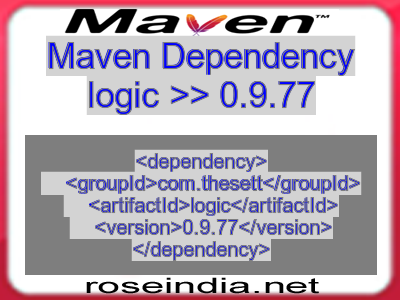 Maven dependency of logic version 0.9.77