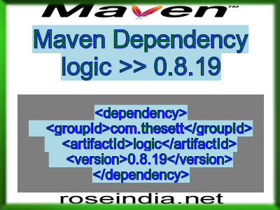 Maven dependency of logic version 0.8.19